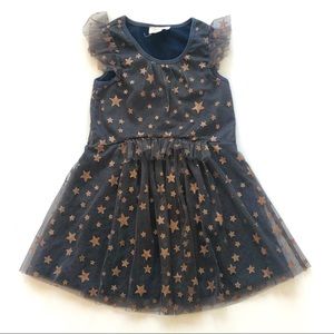 Gold star tulle dress